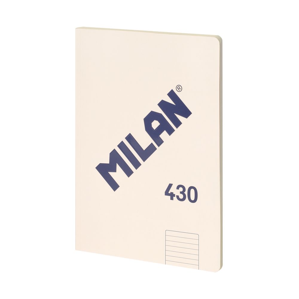 Caiet A4 Milan cu 48 de file dictando, legare cusută robustă și copertă bej elegantă, ideal pentru birou, activități creative și notițe profesionale stilate