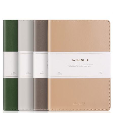 Notebook A5 96 file dictando coperta piele DELI