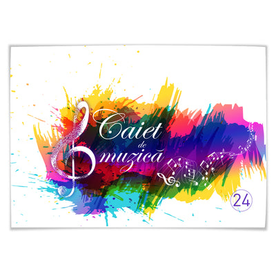 Caiet muzica 17*24 cm, 24 file EVOffice