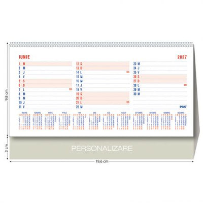 Calendar birou triptic 12 file EGO