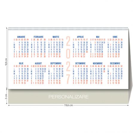 Calendar birou triptic 12 file EGO