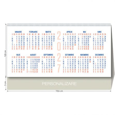 Calendar birou triptic 12 file EGO