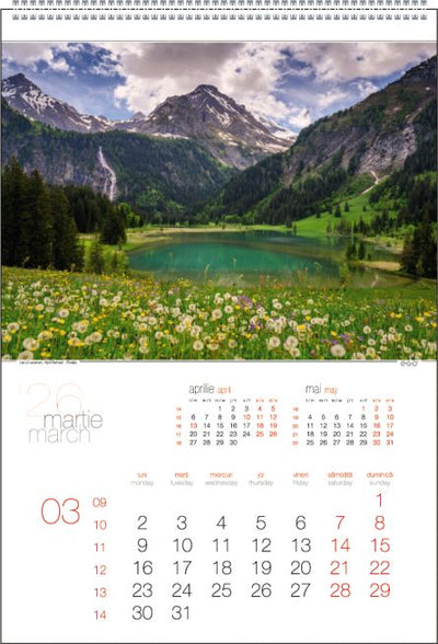 Calendar perete peisaje 13 file Ego