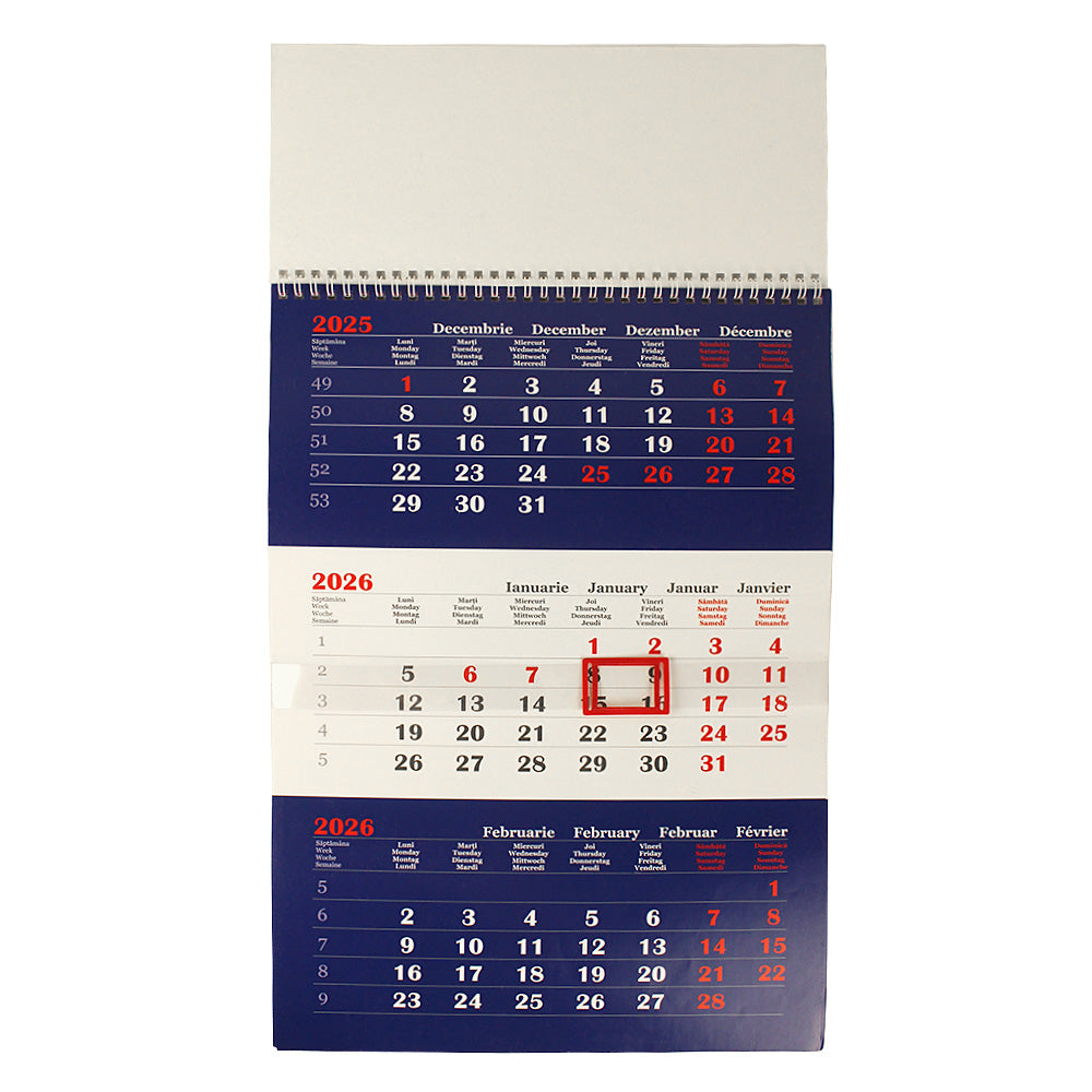 Calendar Triptic De Perete 2026 120g