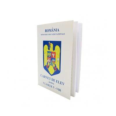 Carnet de elev oficial pentru clasele V-VIII, destinat evidenței situației școlare în gimnaziu