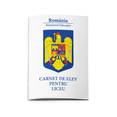 Carnet de elev oficial pentru liceu, destinat evidenței notelor și a situației școlare