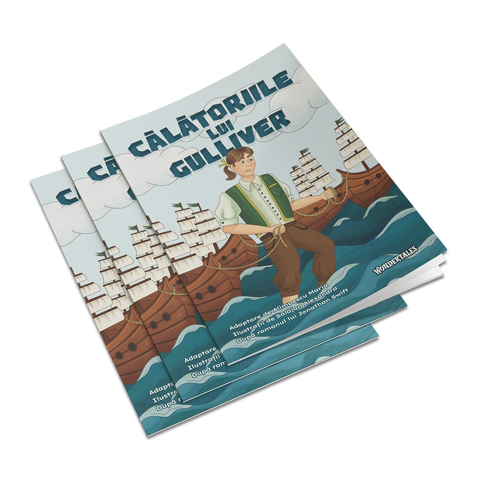 Carte de colorat, Calatoriile lui Gulliver - WONDERTALES