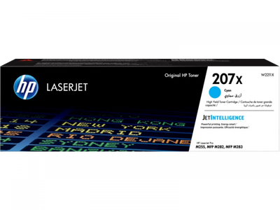 Toner HP 207X (W2213X), albastru (cyan) original, 2450 pagini