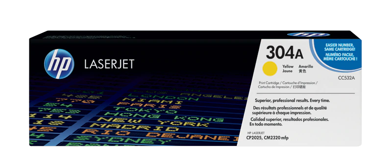 Toner HP 304A (CC532A), galben (yellow), original, 2800 pagini