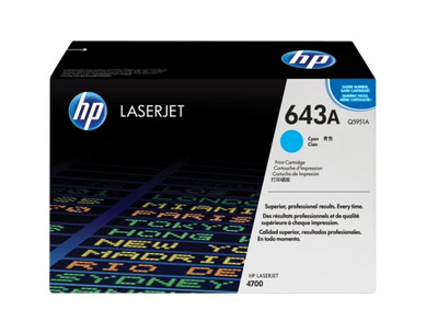 Toner HP 643A (Q5951A), albastru (cyan), original, 10.000 pagini