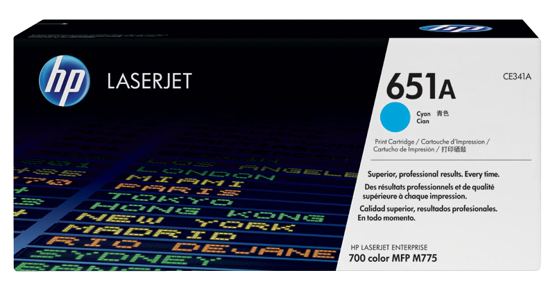 Toner HP 651A, albastru (cyan), original, 16.000 pagini (CE341A)