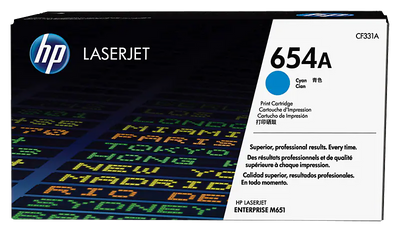 Toner HP 654A (CF331A), albastru (cyan), original, 15.000 pagini