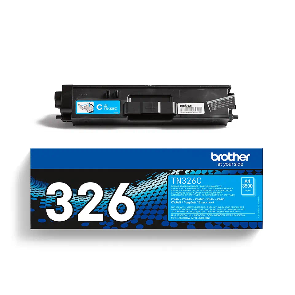 Toner Brother TN-326C, albastru (cyan), original, 3500 pagini
