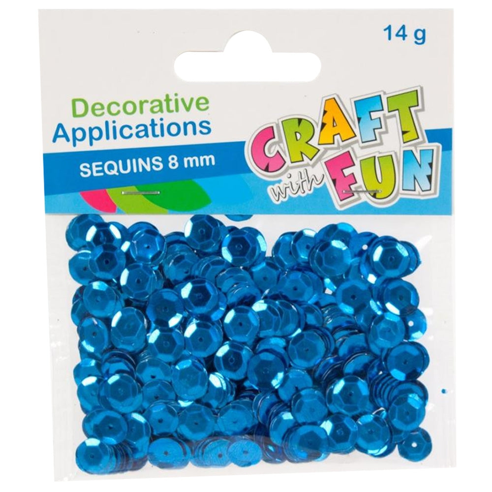 CF Paiete albastru-metalic, 8mm, 14g/set