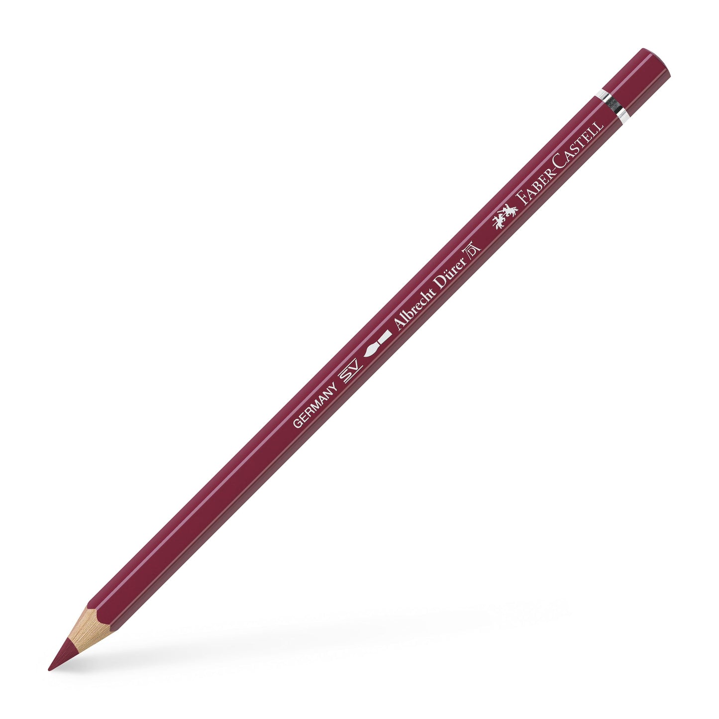 Creion colorat acuarelabil profesional Albrecht Dürer Faber-Castell în nuanța pământie Cărămiziu Ars 193, cu mină groasă de 3.8 mm și pigmenți superiori perfect solubili în apă