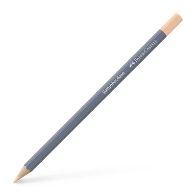 Creion colorat acuarelabil Goldfaber Faber-Castell în nuanța naturală Flesh Deschis 132, cu mină de 3.3 mm, ideal pentru tehnici de portretistică și acuarelă