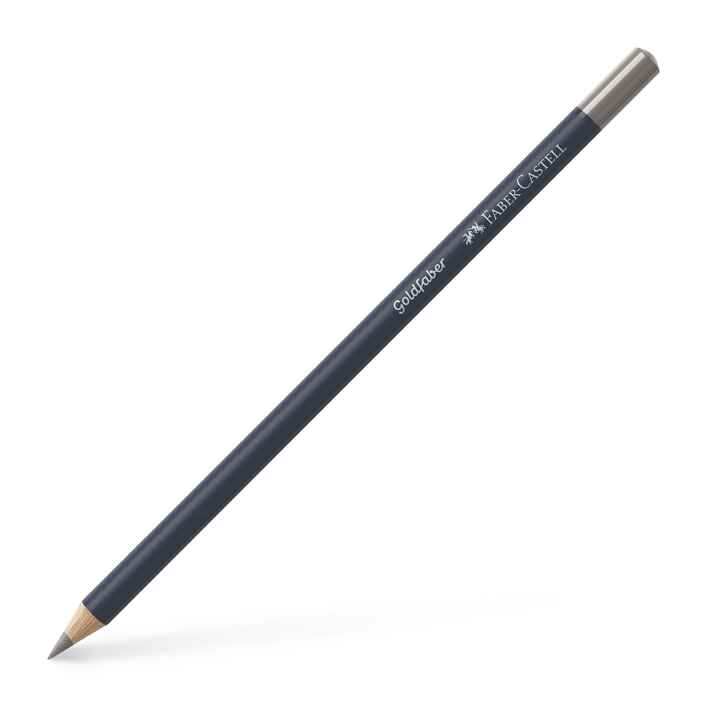 Creion colorat acuarelabil Goldfaber Faber-Castell în nuanța neutră Gri Cald IV, cu mină de 3.3 mm, ideal pentru tehnici de umbrire și acuarelă.