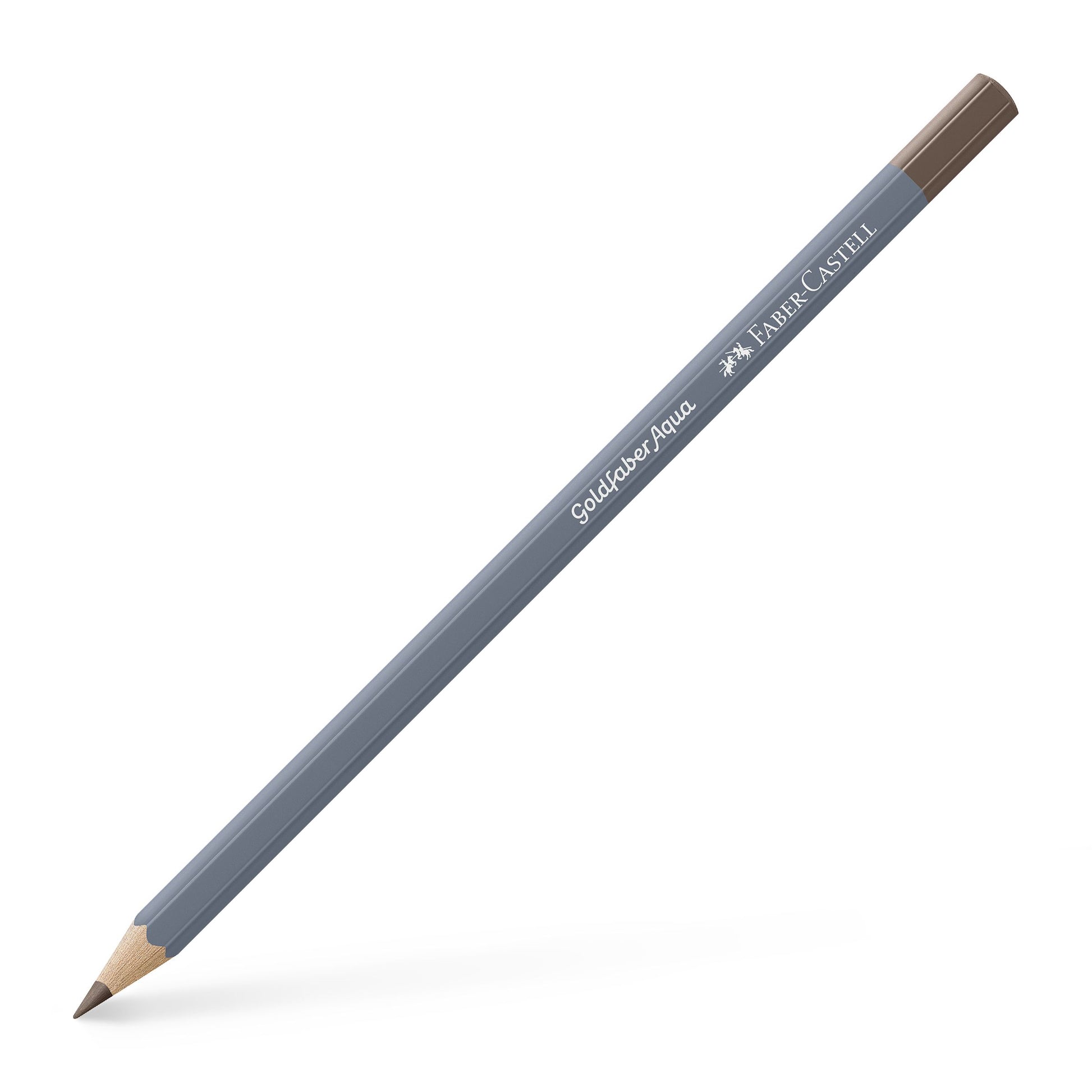 Creion colorat acuarelabil Goldfaber Faber-Castell în nuanța profundă Maro Van Dyck 176, cu mină de 3.3 mm, ideal pentru tehnici de umbrire și acuarelă