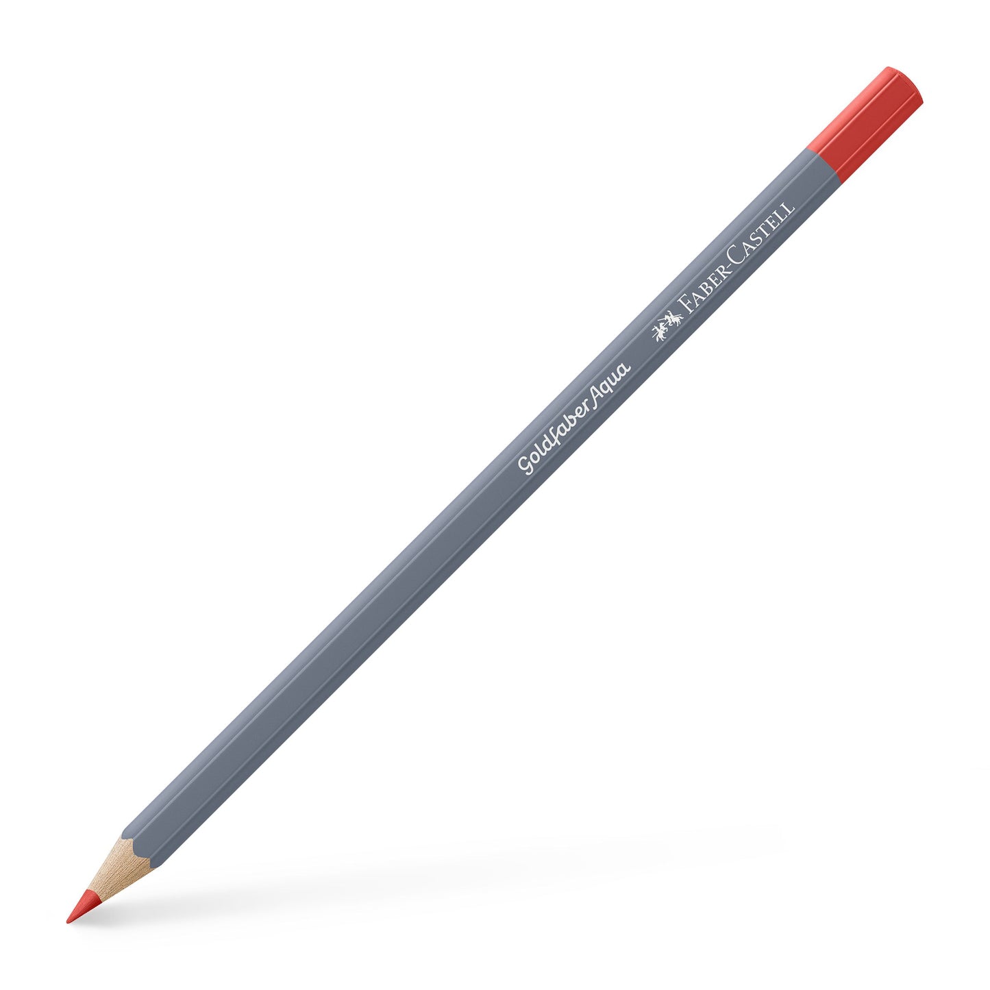 Creion colorat acuarelabil Goldfaber Faber-Castell în nuanța vibrantă Roșu Scarlet 118, cu mină de 3.3 mm, perfect pentru accente artistice și tehnici de acuarelă
