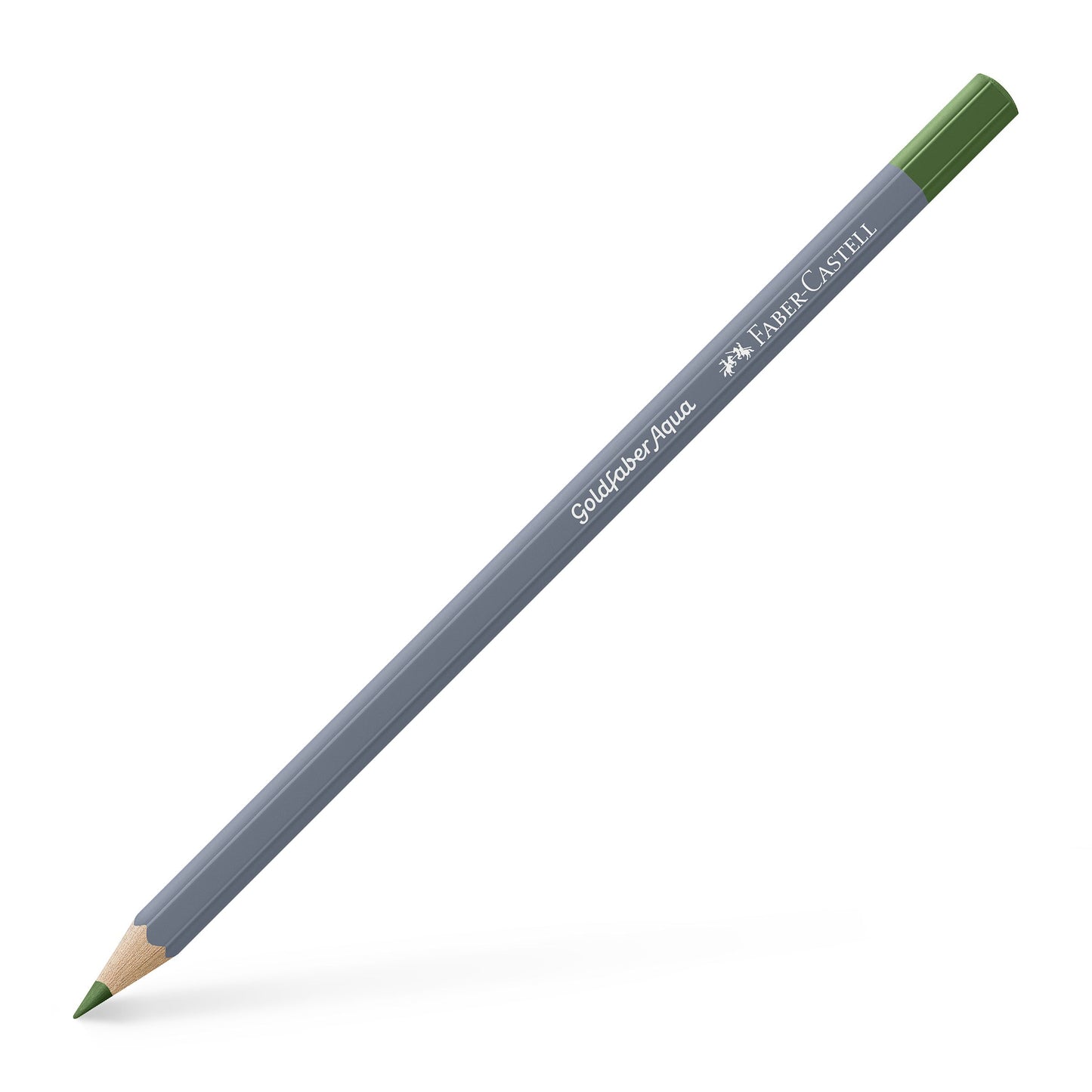 Creion colorat acuarelabil Goldfaber Faber-Castell în nuanța pământie Verde Oliv 167, cu mină de 3.3 mm, perfect pentru detalii botanice și tehnici de acuarelă.
