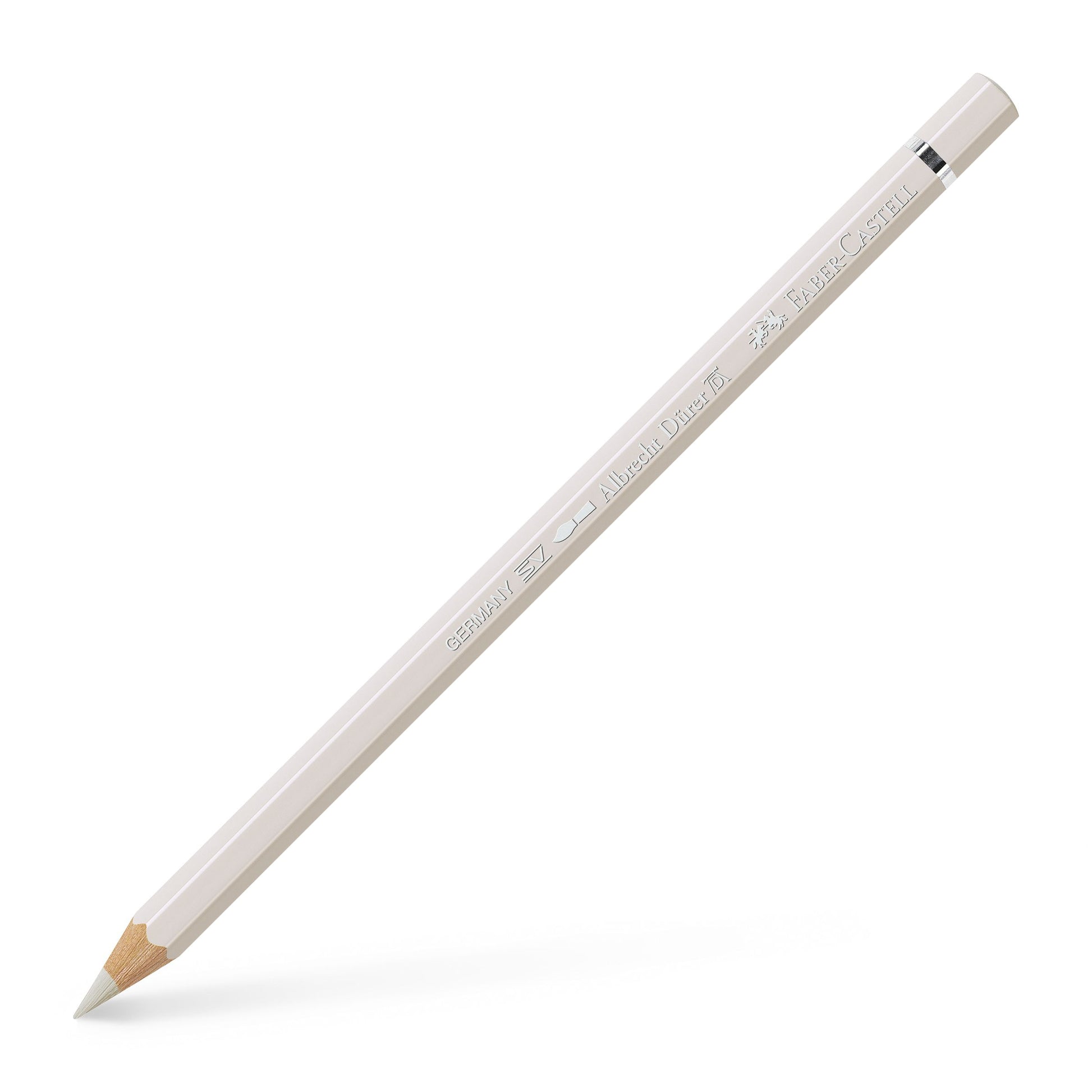 Creion colorat acuarelabil profesional Albrecht Dürer Faber-Castell în nuanța neutră Gri Cald I 270, cu mină groasă de 3.8 mm și pigmenți superiori perfect solubili în apă