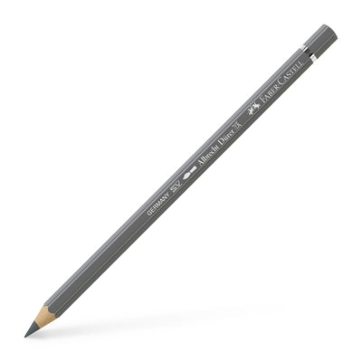 Creion colorat acuarelabil profesional Albrecht Dürer Faber-Castell în nuanța neutră profundă Gri Cald V 274, cu mină groasă de 3.8 mm și pigmenți superiori perfect solubili în apă