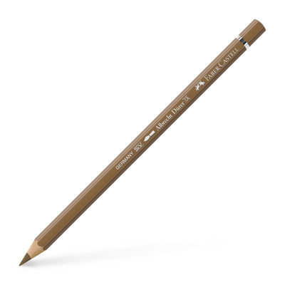 Creion colorat acuarelabil profesional Albrecht Dürer Faber-Castell în nuanța pământie Maro Umbră 180, cu mină groasă de 3.8 mm și pigmenți superiori perfect solubili în apă