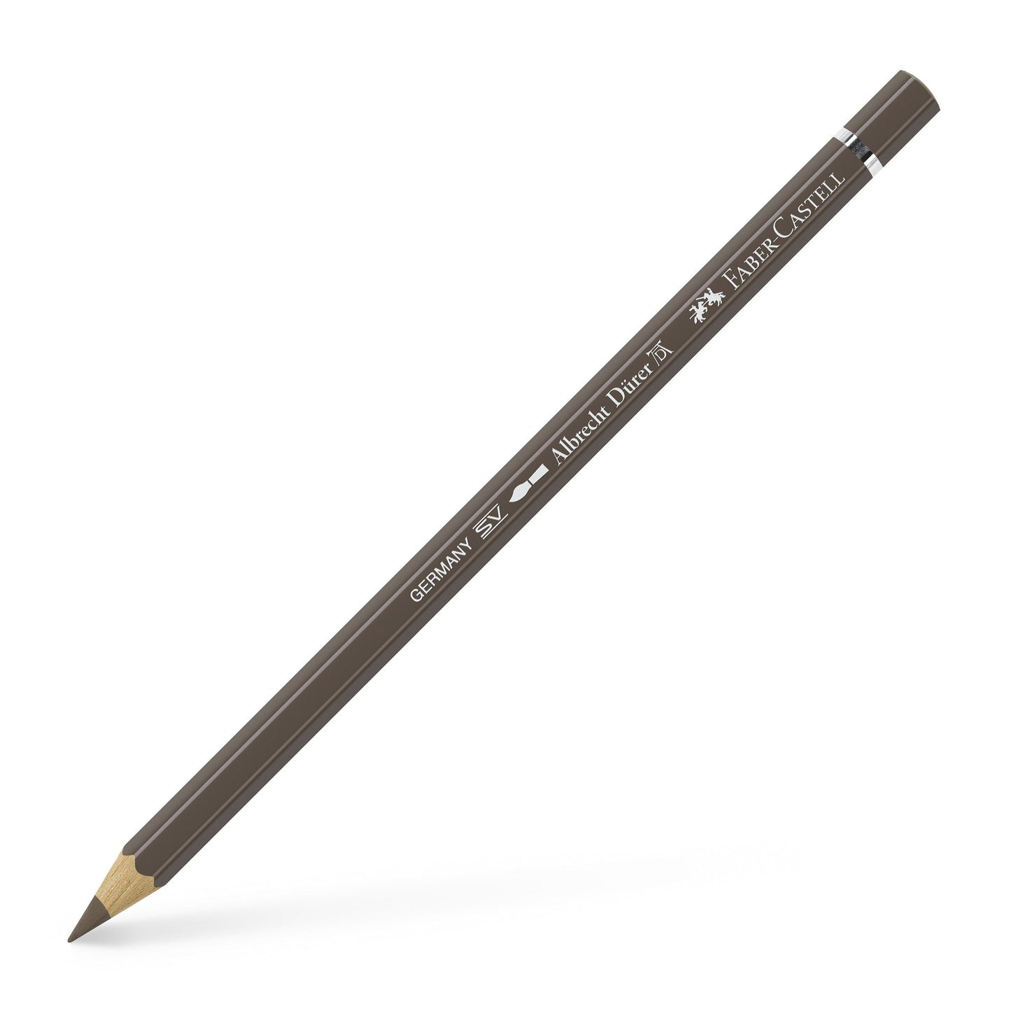 Creion colorat acuarelabil profesional Albrecht Dürer Faber-Castell în nuanța caldă Nougat 178, cu mină groasă de 3.8 mm și pigmenți superiori perfect solubili în apă