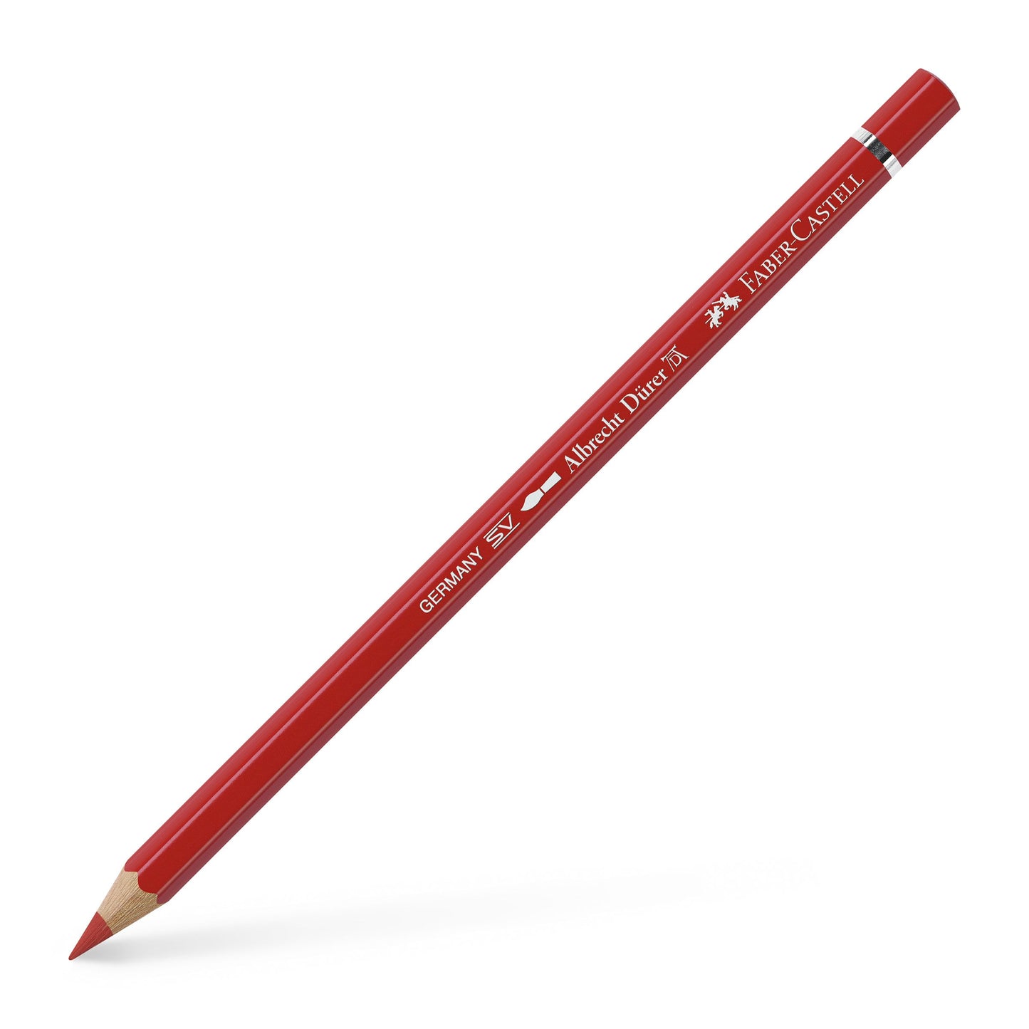 Creion colorat acuarelabil profesional Albrecht Dürer Faber-Castell în nuanța vibrantă Roșu Purpuriu 118, cu mină groasă de 3.8 mm și pigmenți superiori perfect solubili în apă