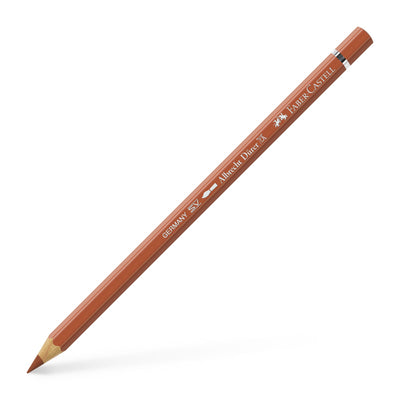Creion colorat acuarelabil profesional Albrecht Dürer Faber-Castell în nuanța Sanguine 188, cu mină groasă de 3.8 mm și pigmenți superiori perfect solubili în apă