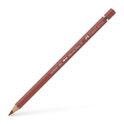 Creion colorat acuarelabil profesional Albrecht Dürer Faber-Castell în nuanța pământie Roșu Venețian 190, cu mină groasă de 3.8 mm și pigmenți superiori perfect solubili în apă