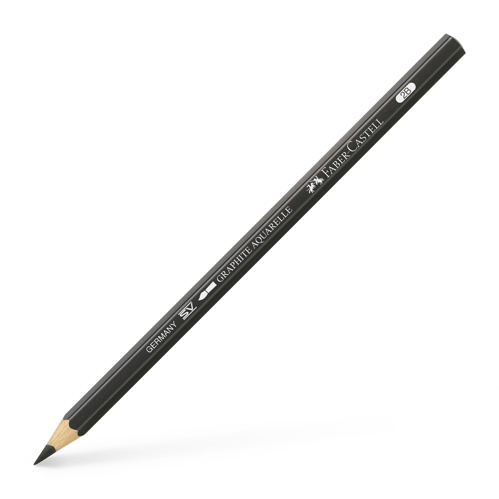 Creion grafit solubil în apă Faber-Castell Aquarell duritate 2B pentru schițe și acuarelă