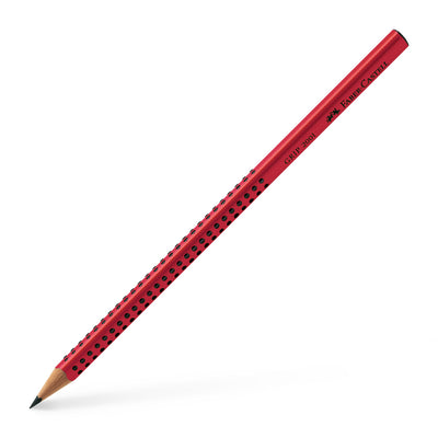 Creion grafit ergonomic Faber-Castell Grip 2001 duritate B, culoarea roșu, cu zonă Grip anti-alunecare