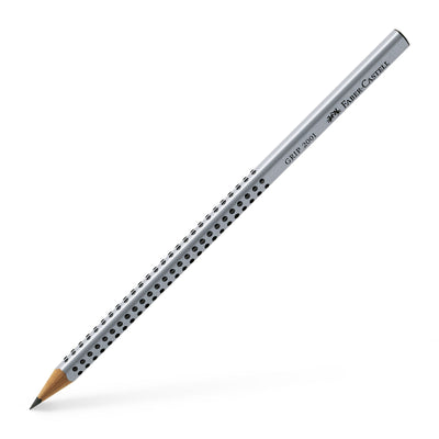Creion grafit ergonomic Faber-Castell GRIP 2001 duritate H, cu zonă anti-alunecare și formă triunghiulară