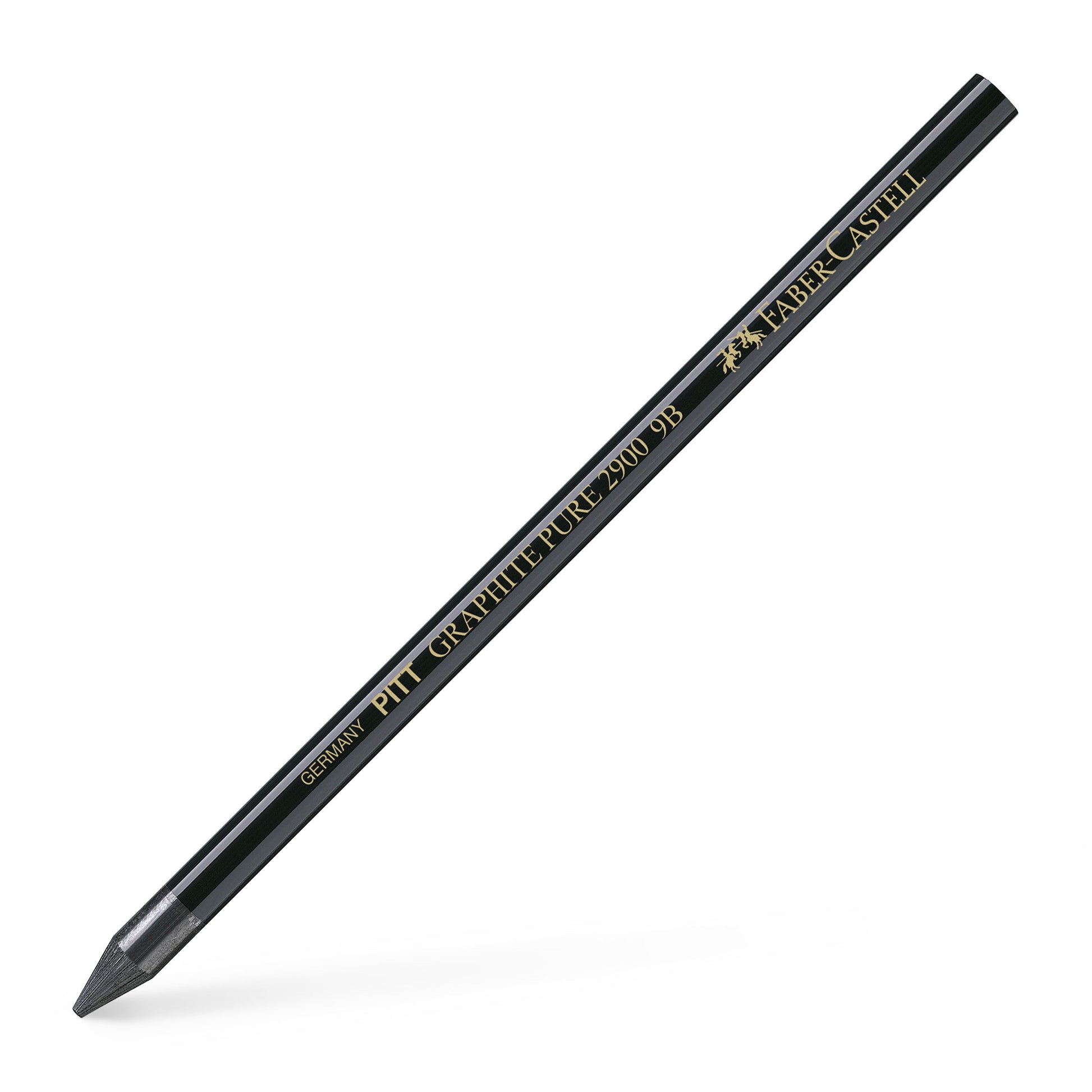 Creion grafit fără lemn Faber-Castell Pitt Monochrome duritate 9B, pentru umbre intense și desen artistic