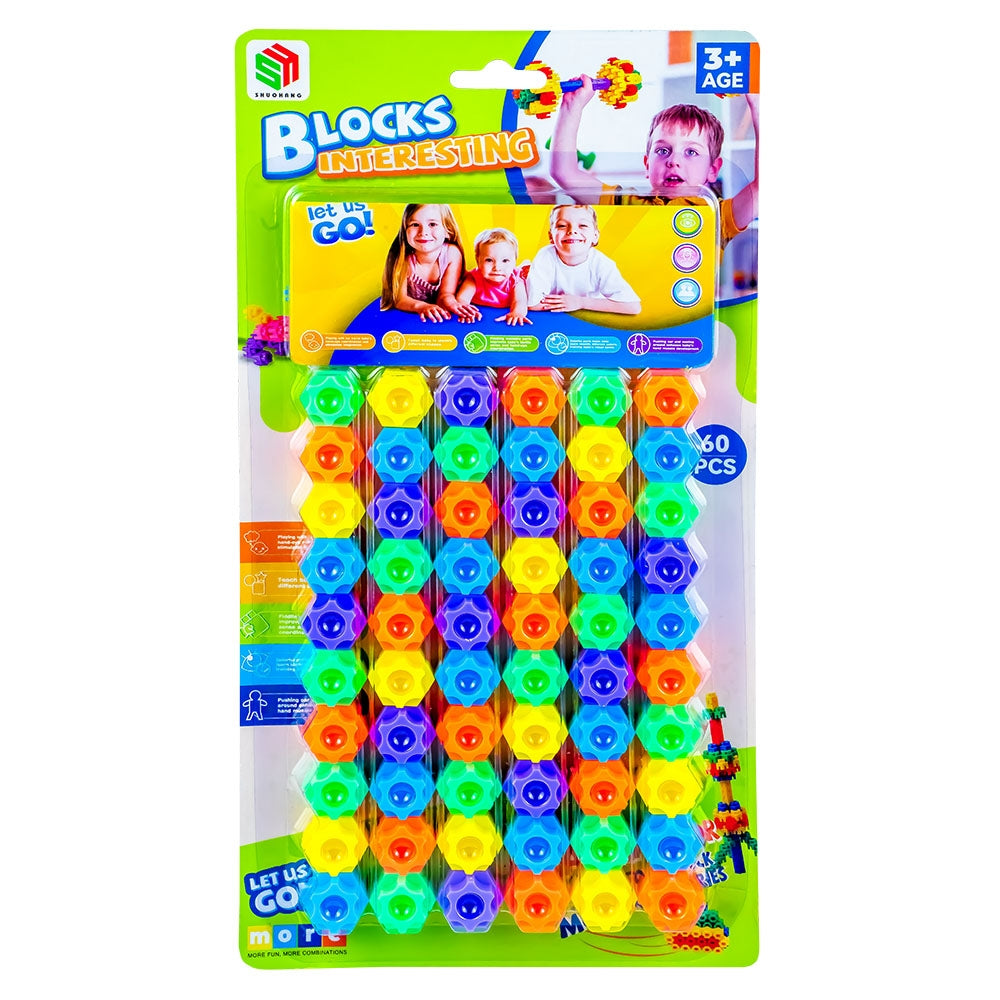 Cuburi constructii, 3D, 60 piese