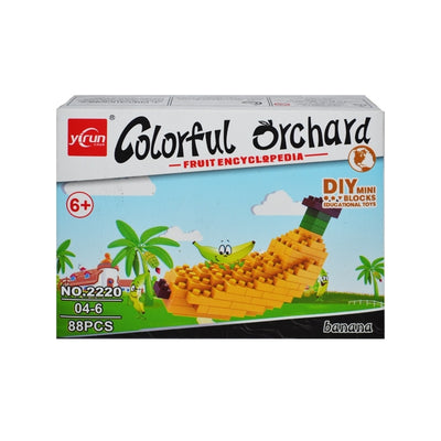Cuburi constructii, Banana, 88 piese