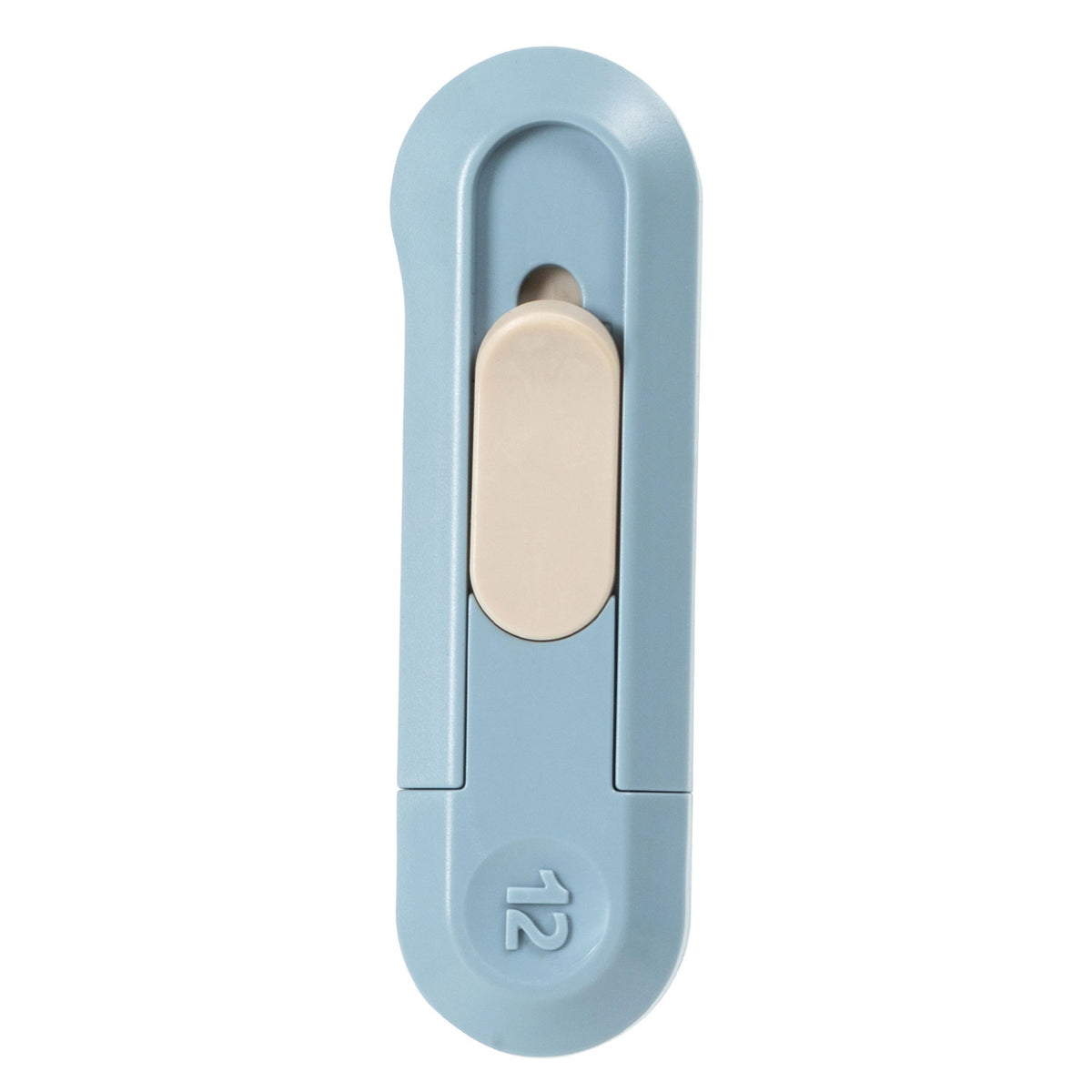 Cutter mini portabil de 12 mm cu sistem de siguranță cu retragere automată bleu Nusign Deli