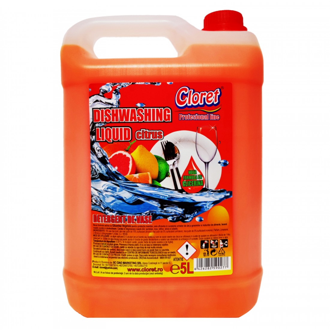 Detergent vase lichid Cloret 5l