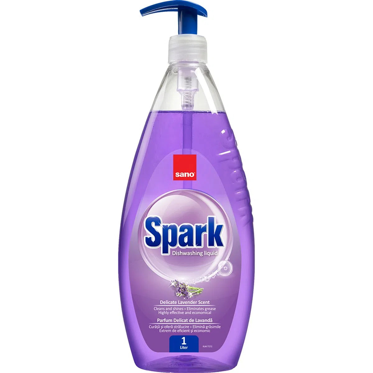 Detergent Vase Lichid Sano Spark  1L - Spark Lavandă