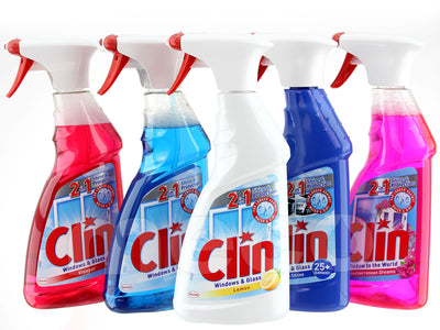 Solutie curatat geamuri Clin cu pulverizator 500ml