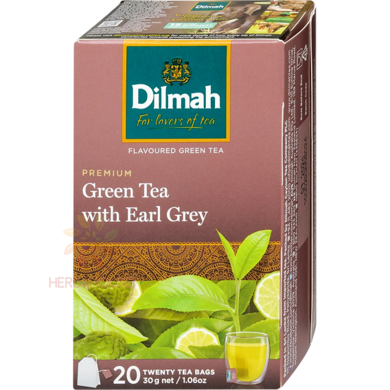 Dilmah Ceai verde cu Earl Grey (20buc)