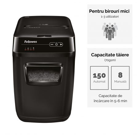 Distrugator documente automat AUTOMAX 150C CROSS-CUT FELLOWES