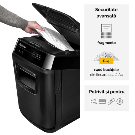 Distrugator documente automat AUTOMAX 150C CROSS-CUT FELLOWES