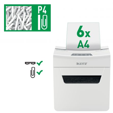 Distrugator documente IQ PROTECT 6X CROSS-CUT 6 COLI P4 LEITZ
