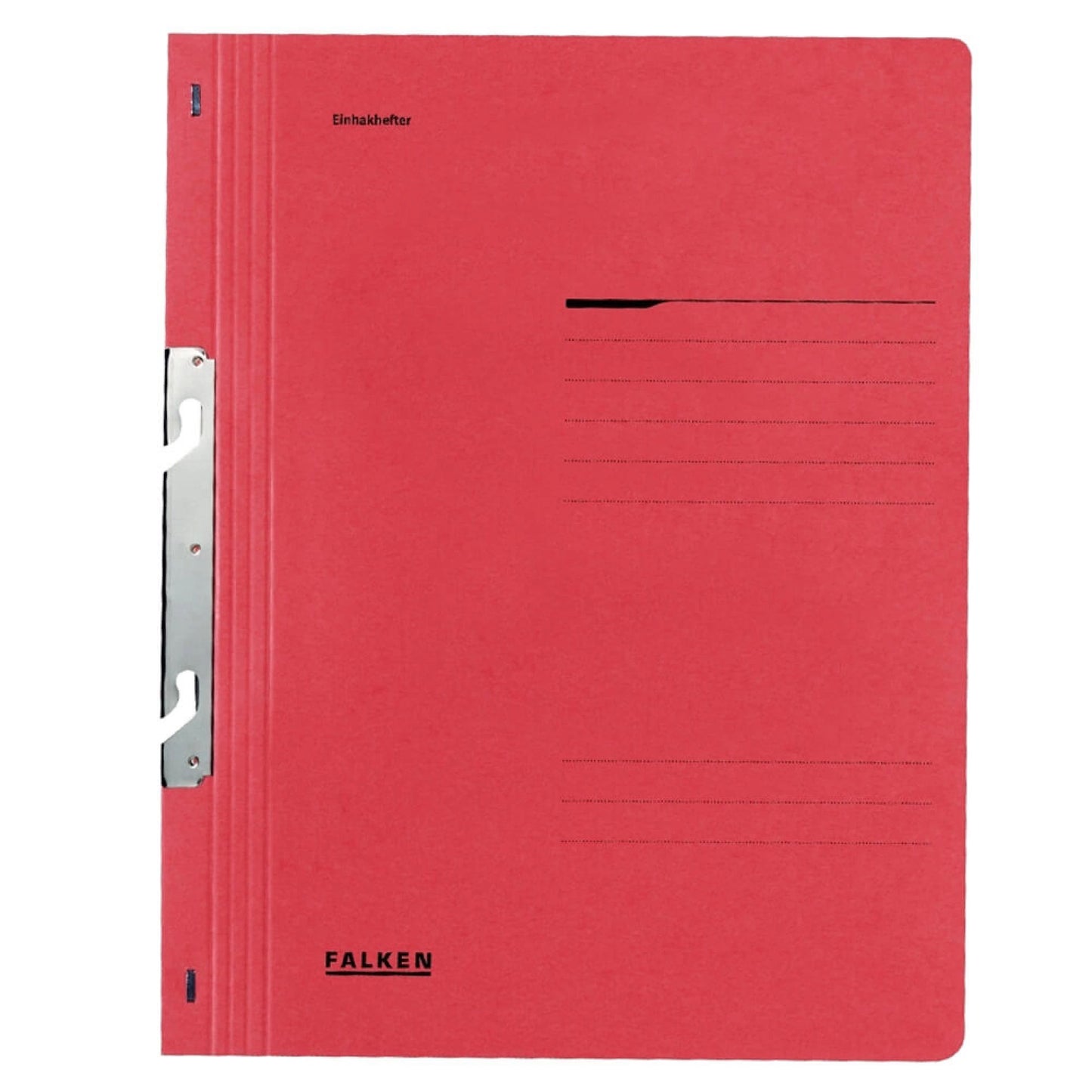 Dosar din carton roșu de 250 g/mp, Falken/Exacompta, format A4, cu alonjă și mecanism pentru biblioraft, ideal pentru arhivare profesională.