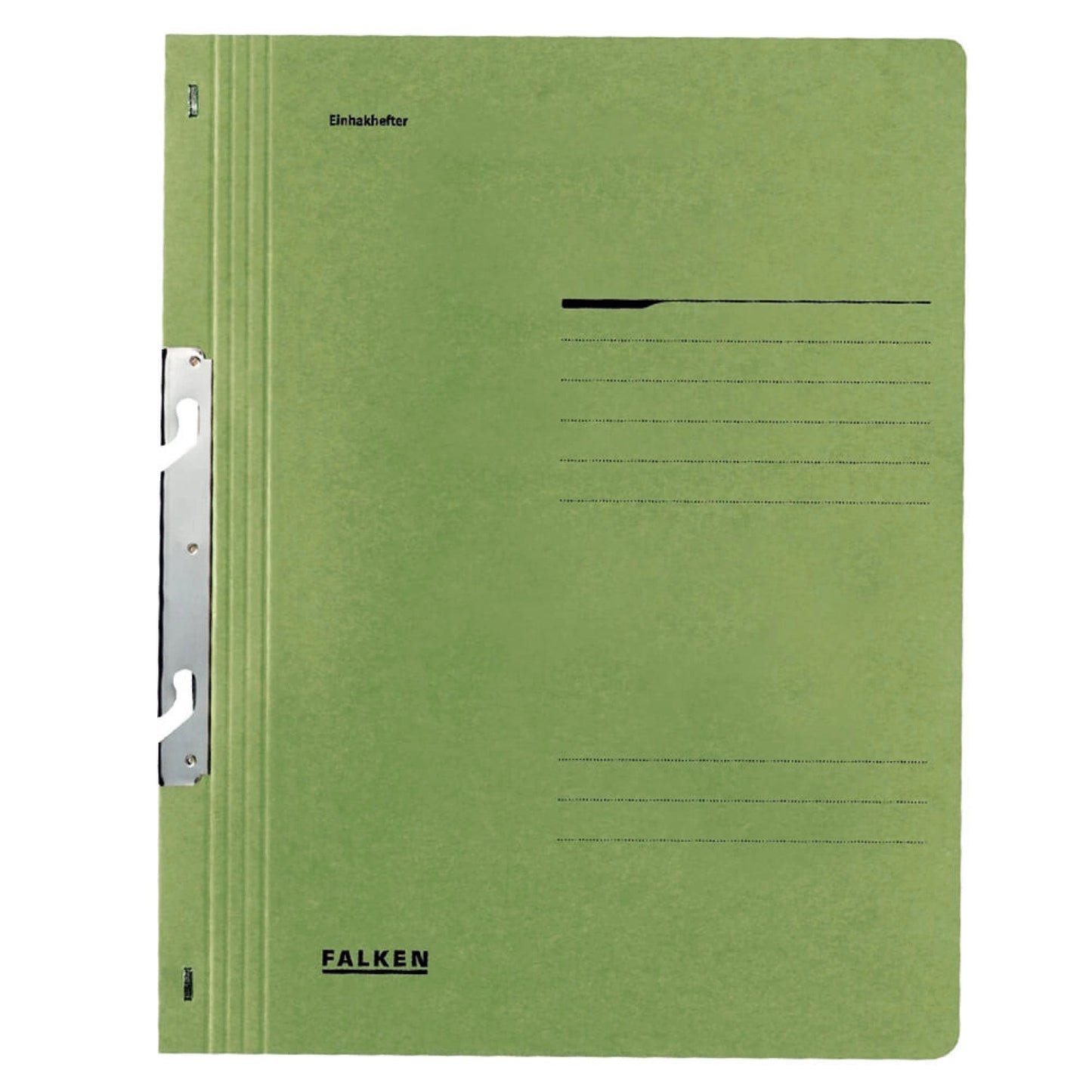 Dosar din carton verde de 250 g/mp, Falken/Exacompta, format A4, cu alonjă și mecanism pentru biblioraft, ideal pentru arhivare profesională organizată pe categorii