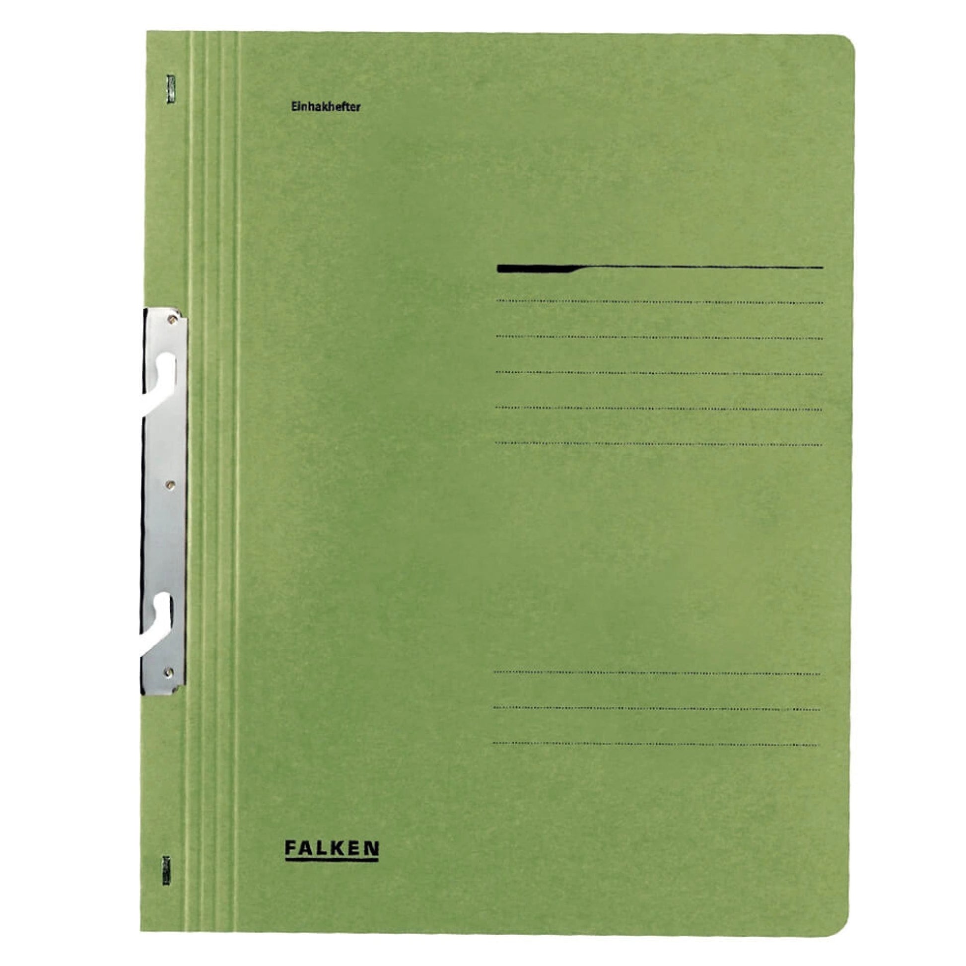 Dosar din carton verde de 250 g/mp, Falken/Exacompta, format A4, cu alonjă și mecanism pentru biblioraft, ideal pentru arhivare profesională organizată pe categorii
