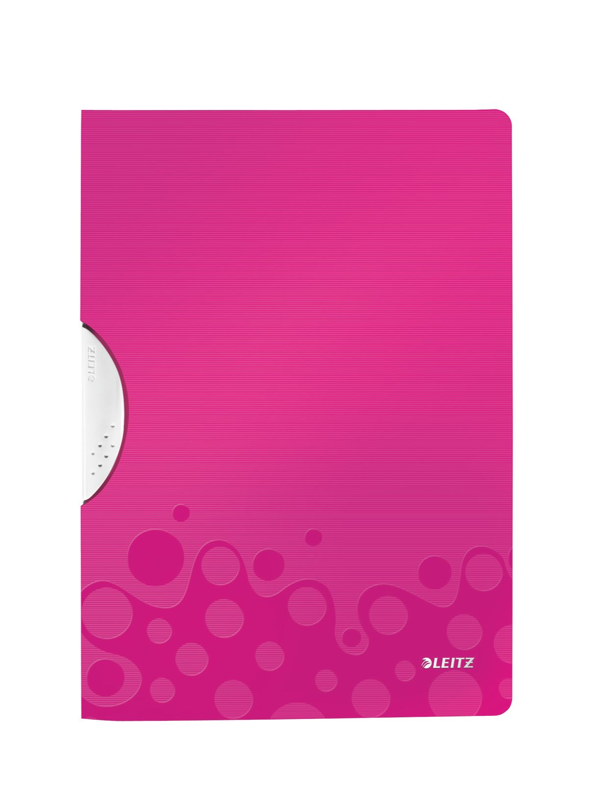 Dosar cu clip Leitz ColorClip WOW roz metalizat, design modern dual-color, ideal pentru prezentarea profesională a documentelor A4