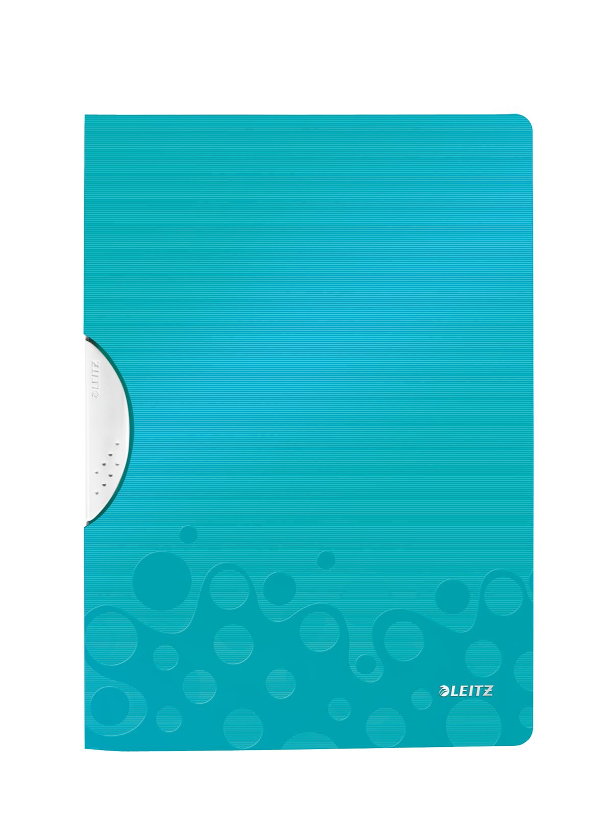 Dosar cu clip Leitz ColorClip WOW turcoaz metalizat, design modern dual-color, ideal pentru prezentarea profesională a documentelor A4